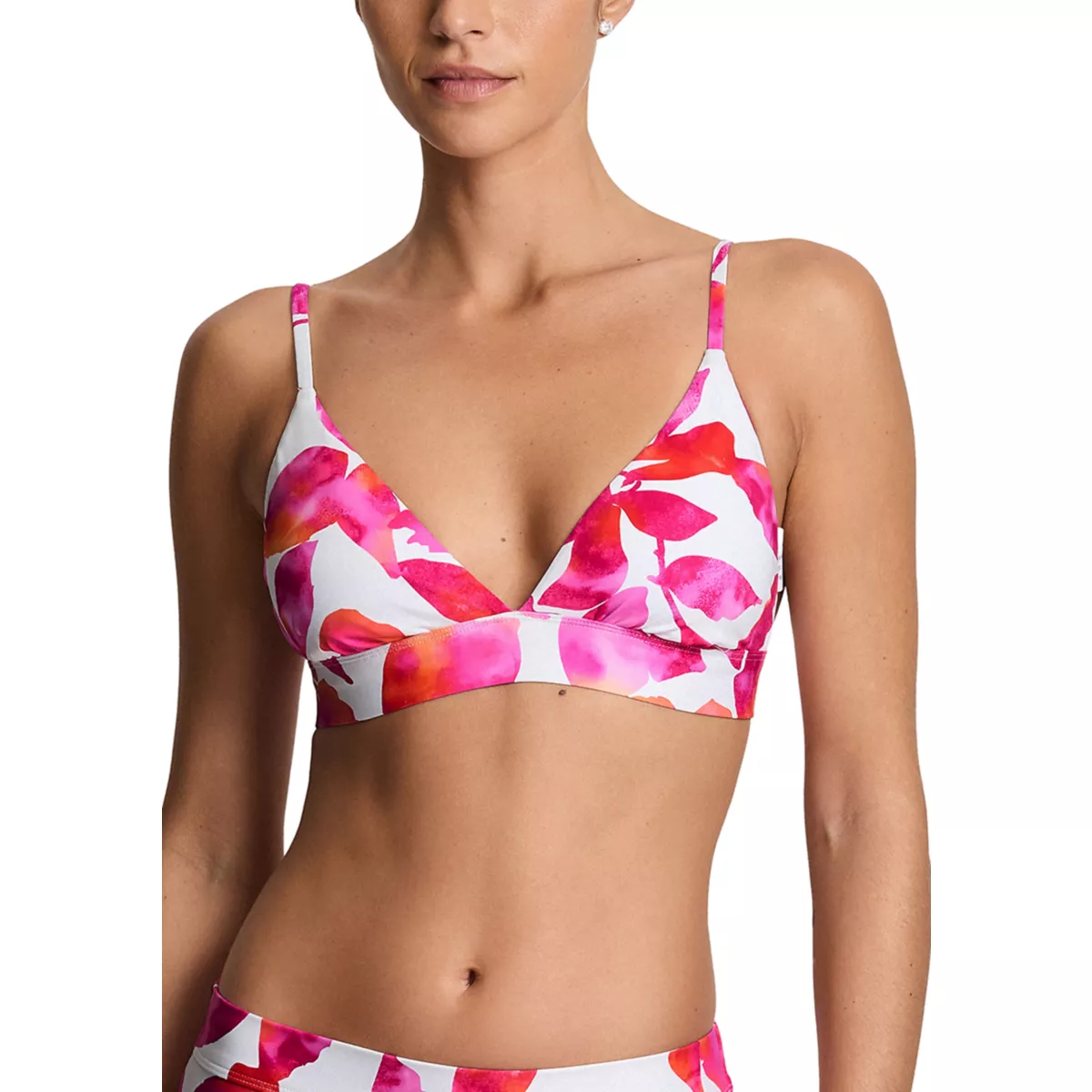 Triangle V-Neck Swim Bra - 1
