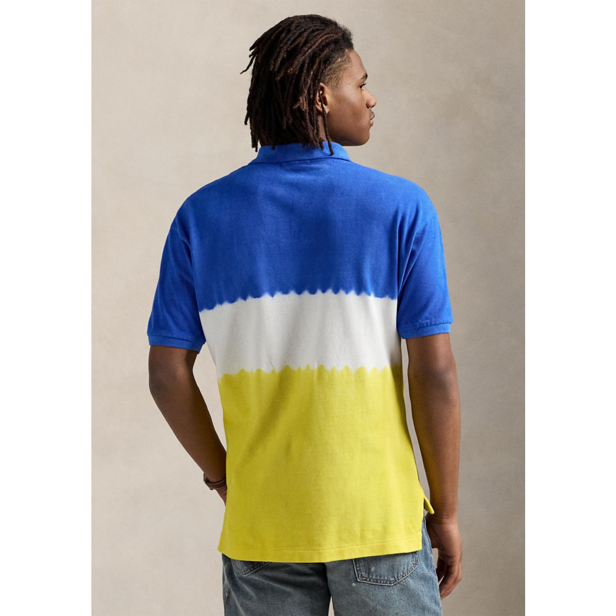 Classic Fit Dip Dyed Mesh Polo Shirt - 2