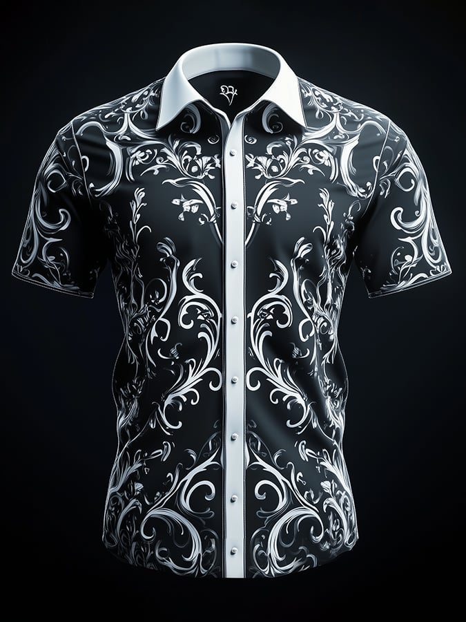 Camisa retro Gothic Dark para hombre