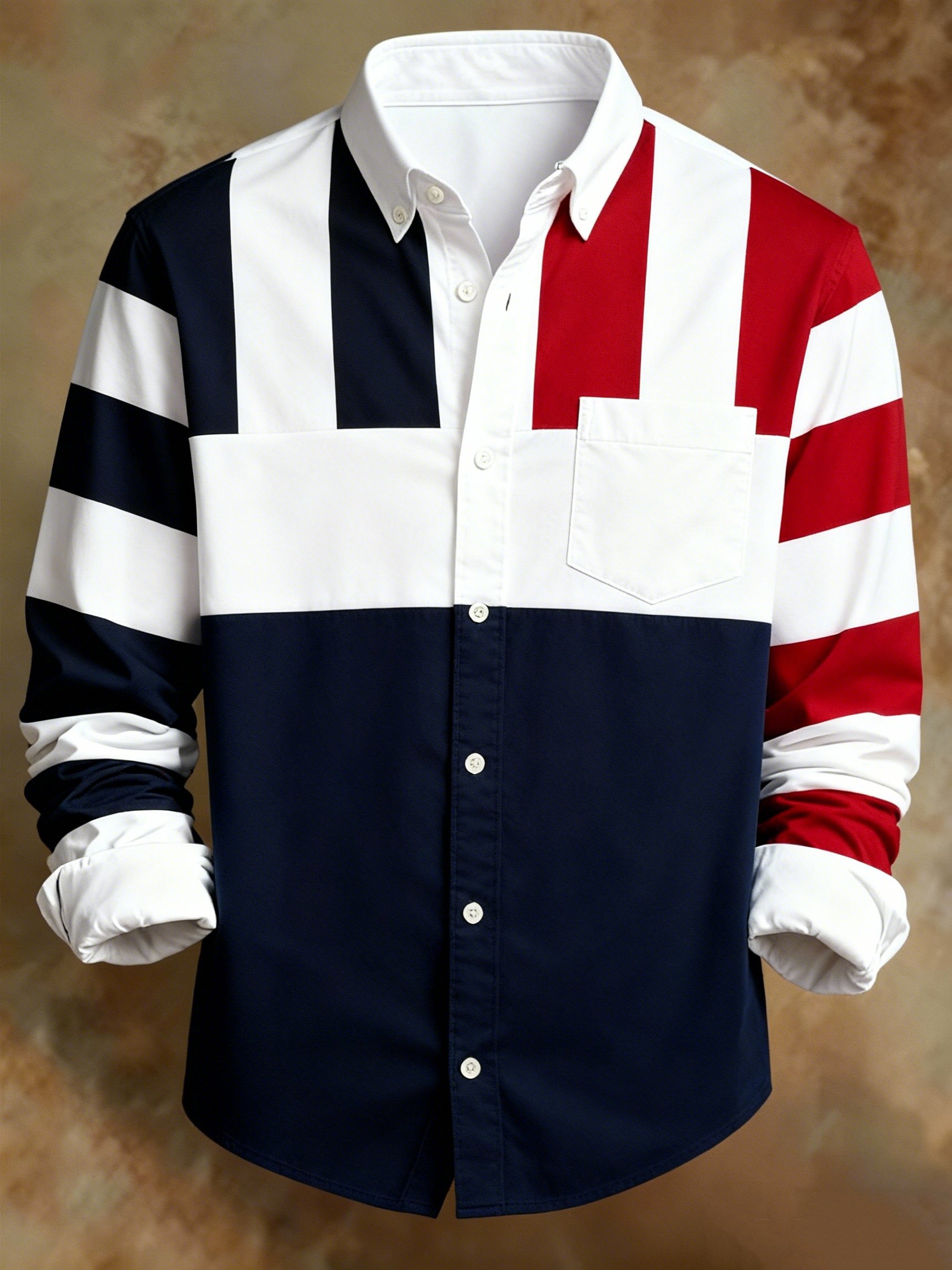 para hombre Geometric a rayas Princamiseta