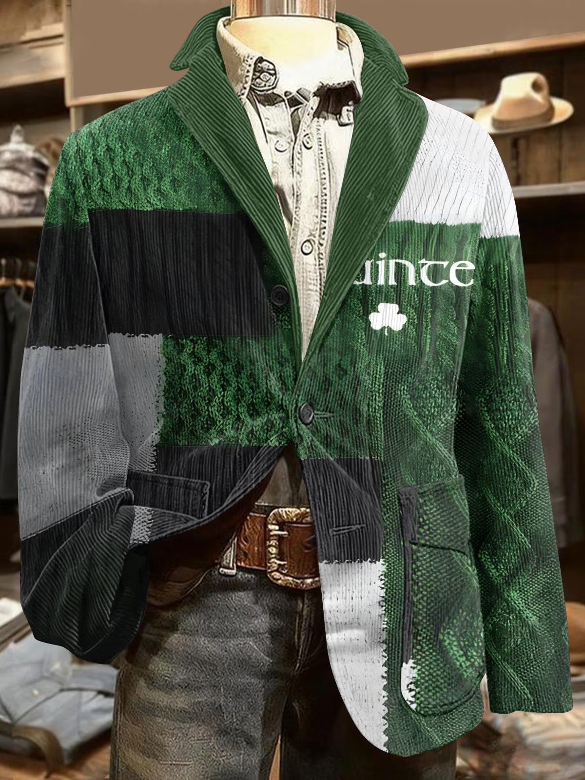 Saco St Patrick estampado casual para hombre