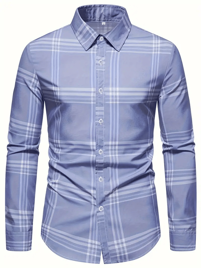 Camisa a cuadros ejecutivo casual para hombre