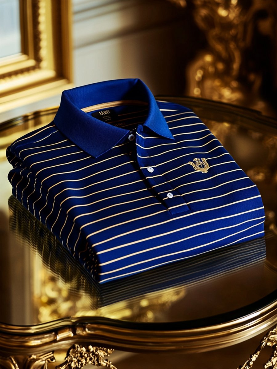 Camisa polo casual ejecutivo de manga larga para hombre
