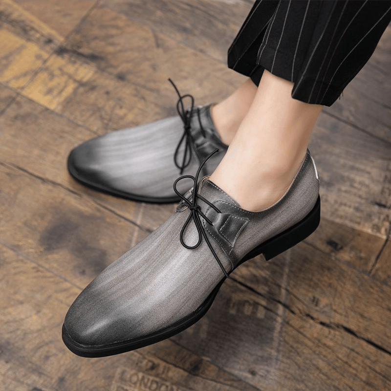 Zapatos British Style ejecutivo formal Versatile cuero para hombre