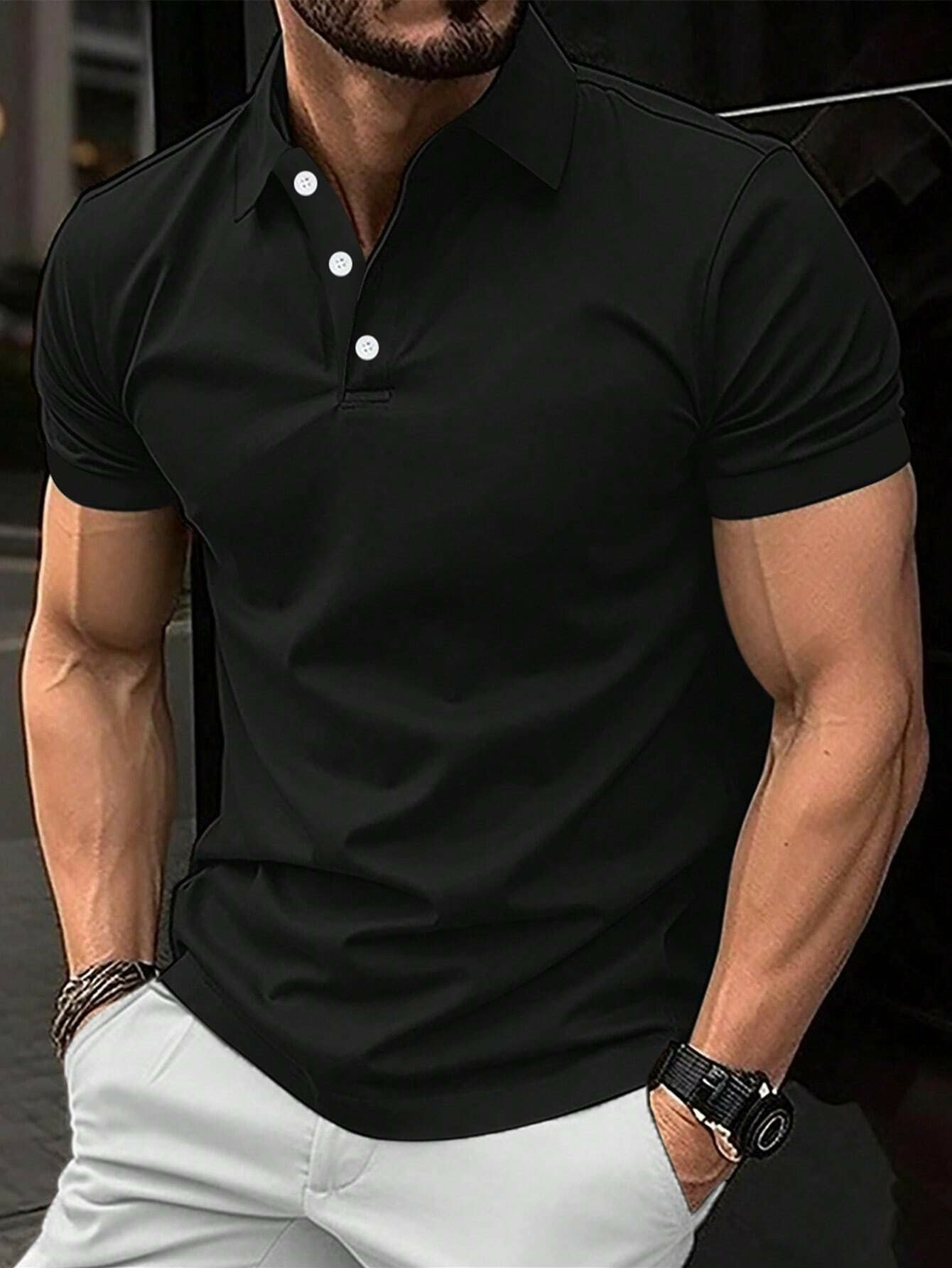 Camisa polo casual para hombre