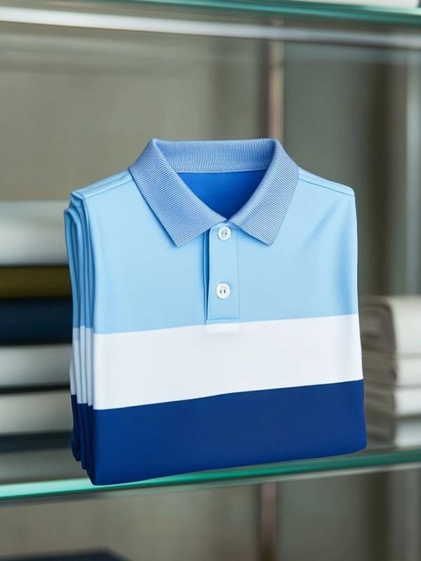Camisa polo clásico ejecutivo Logo de manga corta para hombre