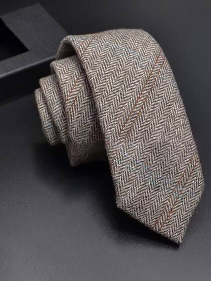 Vintage Versatile Herringbone Design a rayas Tie para hombre