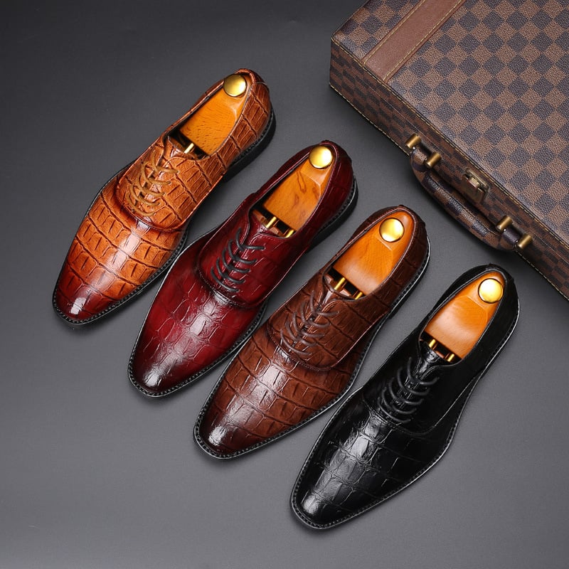 Zapatos ejecutivo casual British Style de moda cuero para hombre