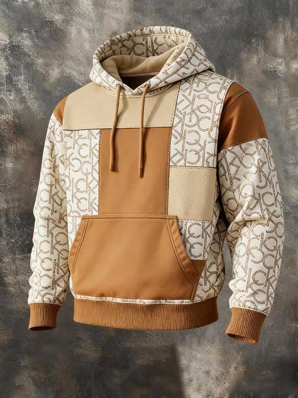 Sudadera retro Western Patchpara trabajo Brand estampado con gorrasucha
