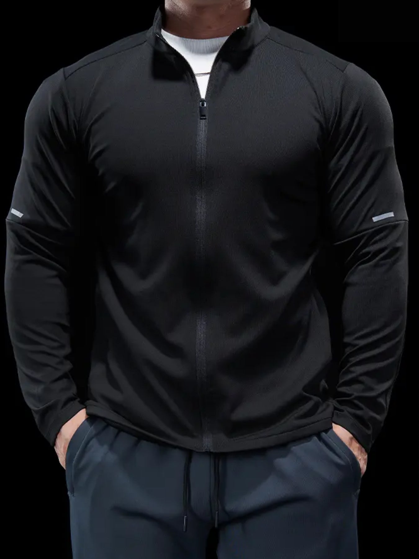 Chaqueta SmoothBlend Quick Dry Stand cuello Sports Fitness