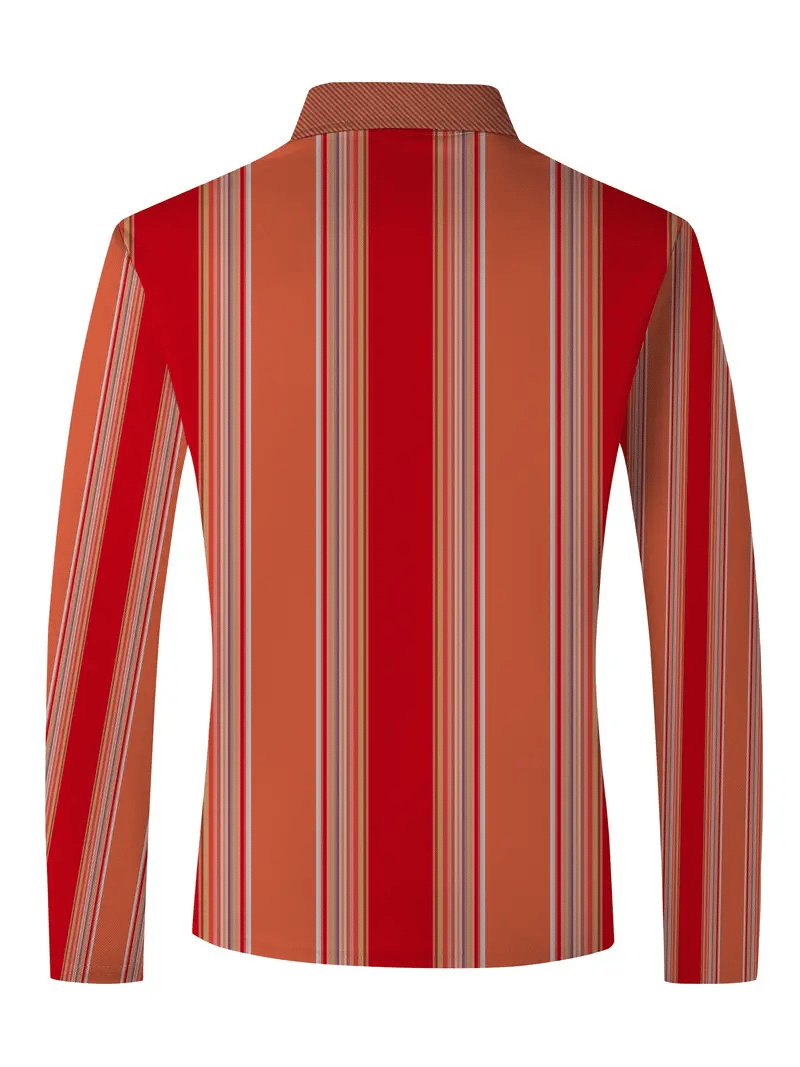 Ejecutivo casual a rayas con botones Polo para hombre
