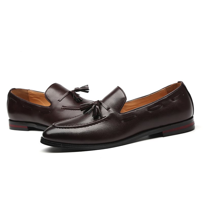 Zapatos de moda vintage Tassel cuero para hombre