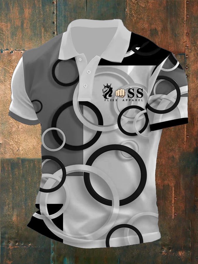Camisa polo retro ejecutivo casual contrast color para hombre