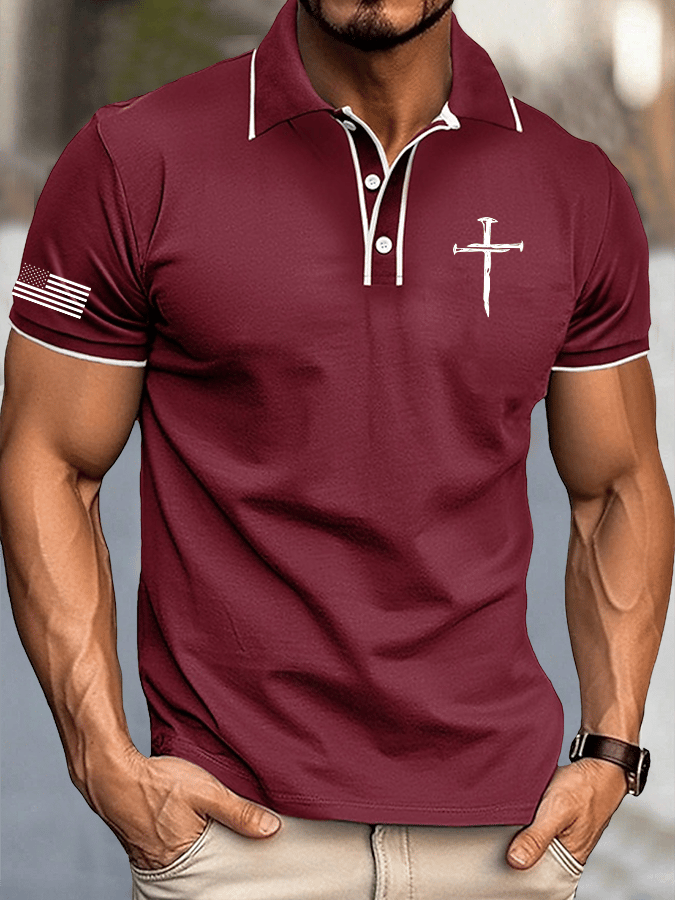 Camisa polo Faith estampado para hombre