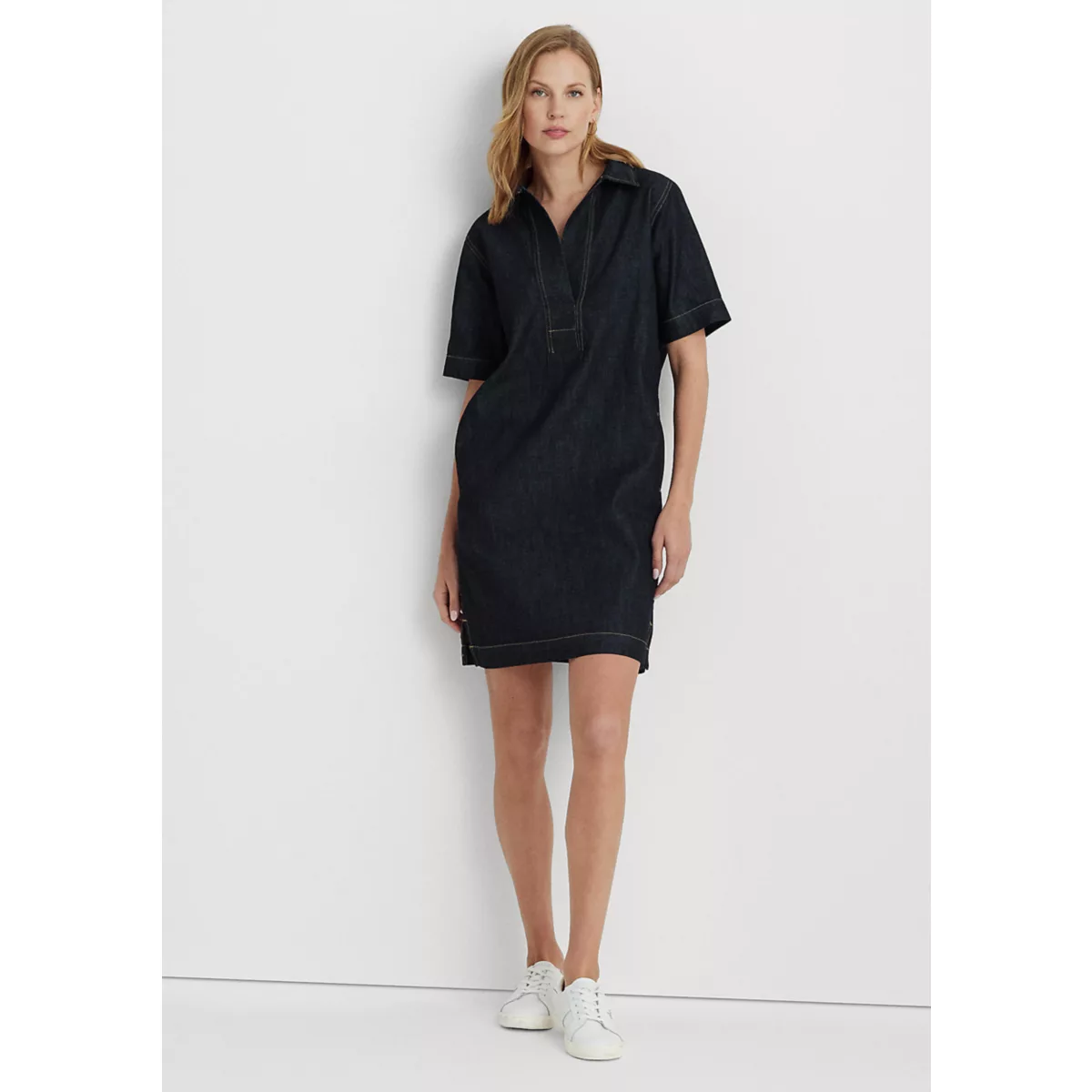 Denim Shift Dress - 1
