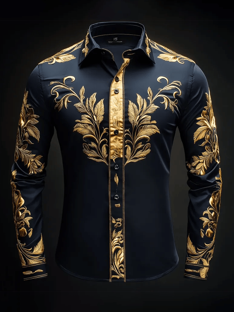 Camisa de lujo Gorgeous de manga larga para hombre