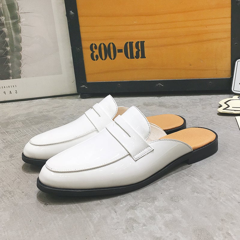 De modaable casual Faux cuero Slippers para hombre