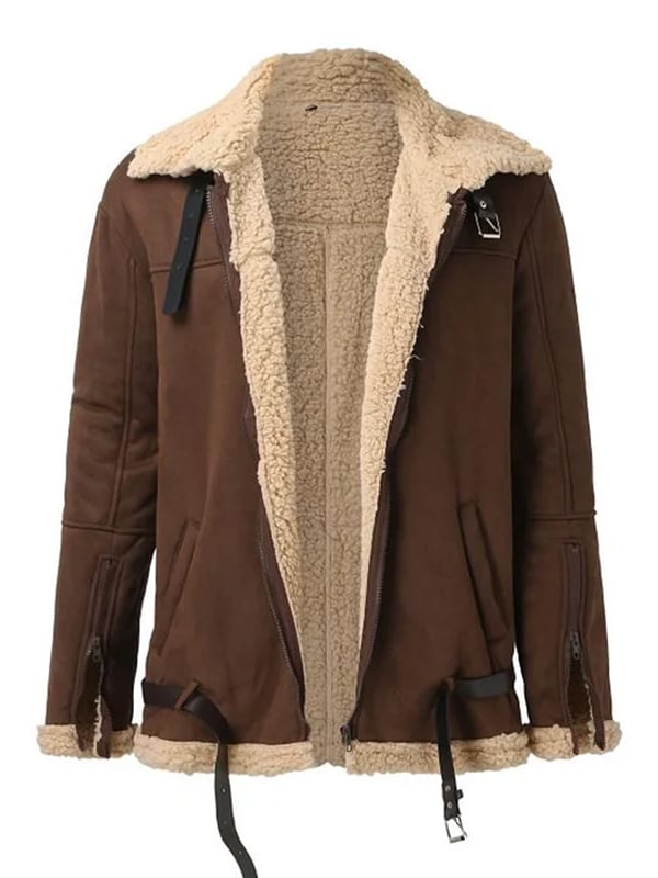 Chaqueta vintage Western Plus terciopelo Flannel solapa para hombre