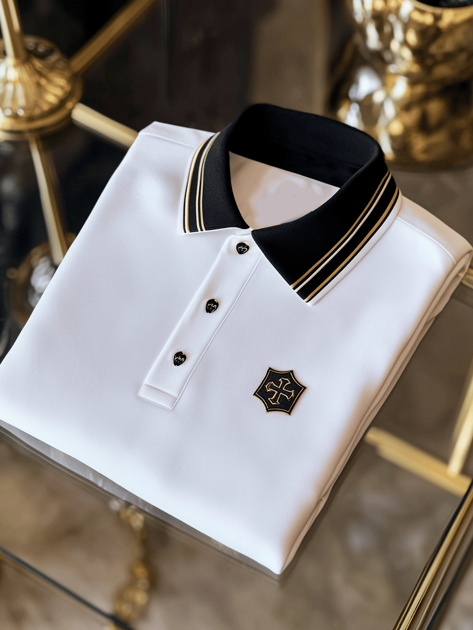 Camisa polo ejecutivo casual Button de manga corta para hombre