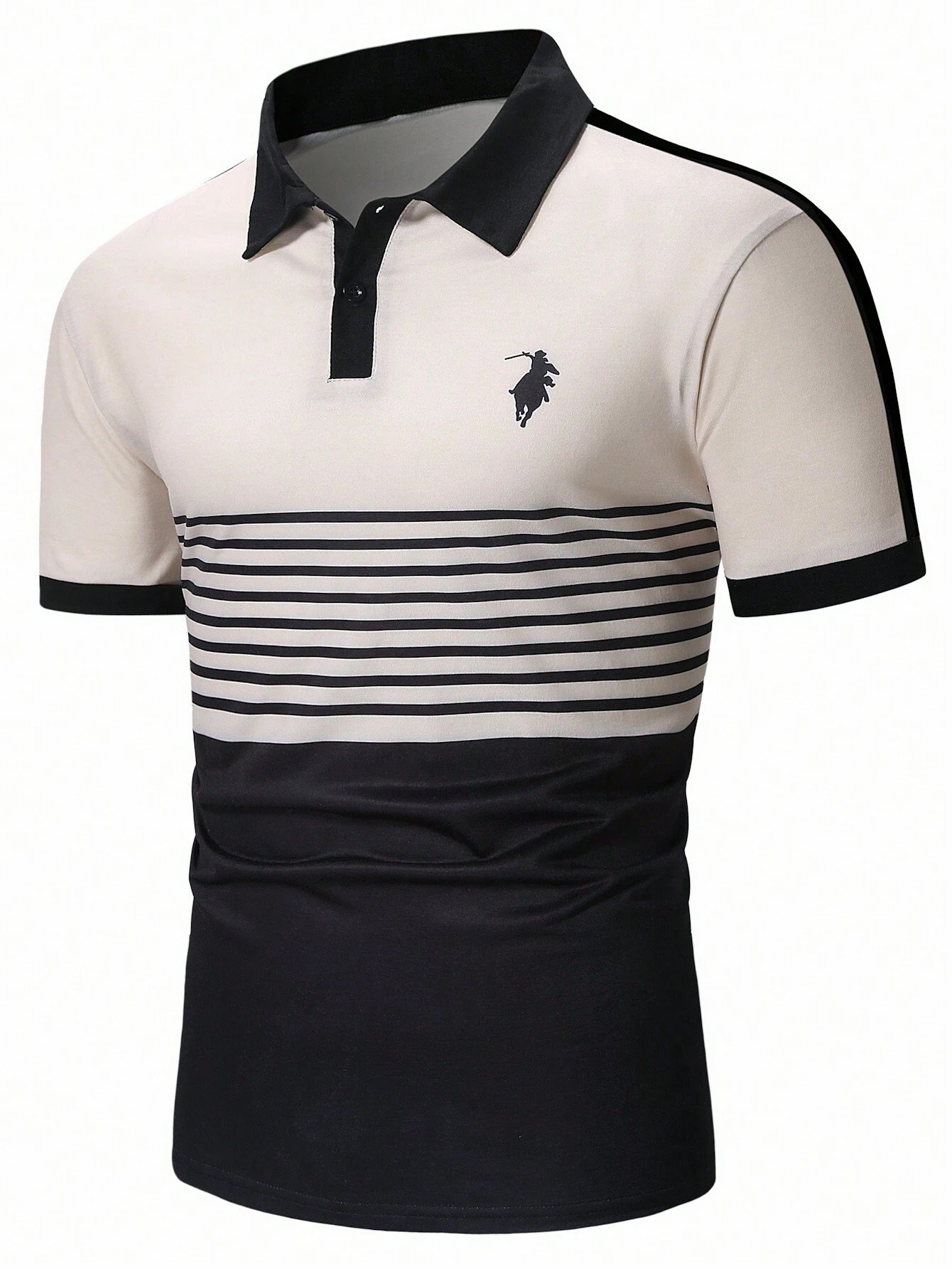 Camisa polo estampado casual para hombre