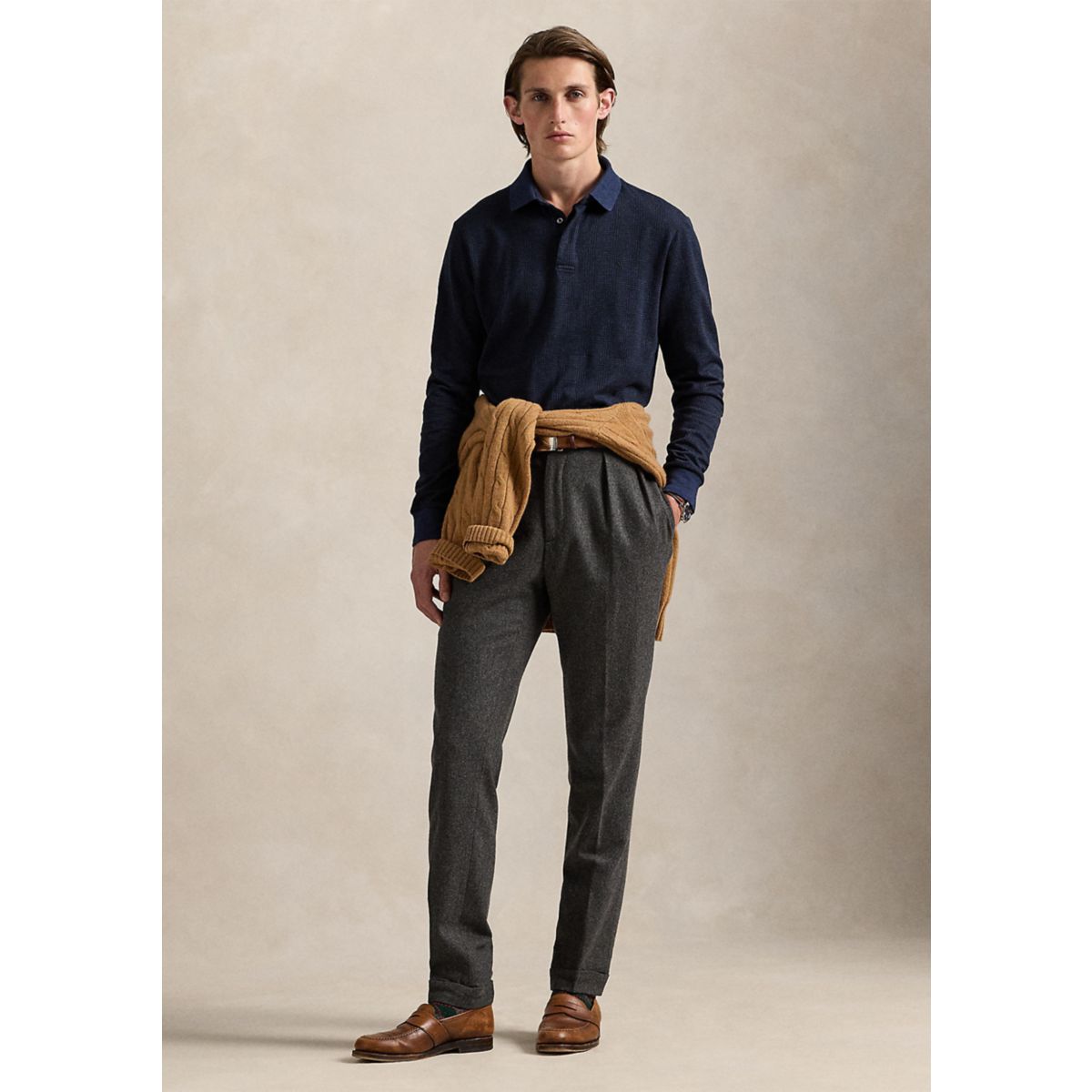 Classic Fit Glen Plaid Jersey Polo Shirt - 4