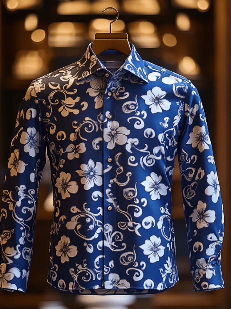 Camisa de lujo ejecutivo de manga larga para hombre