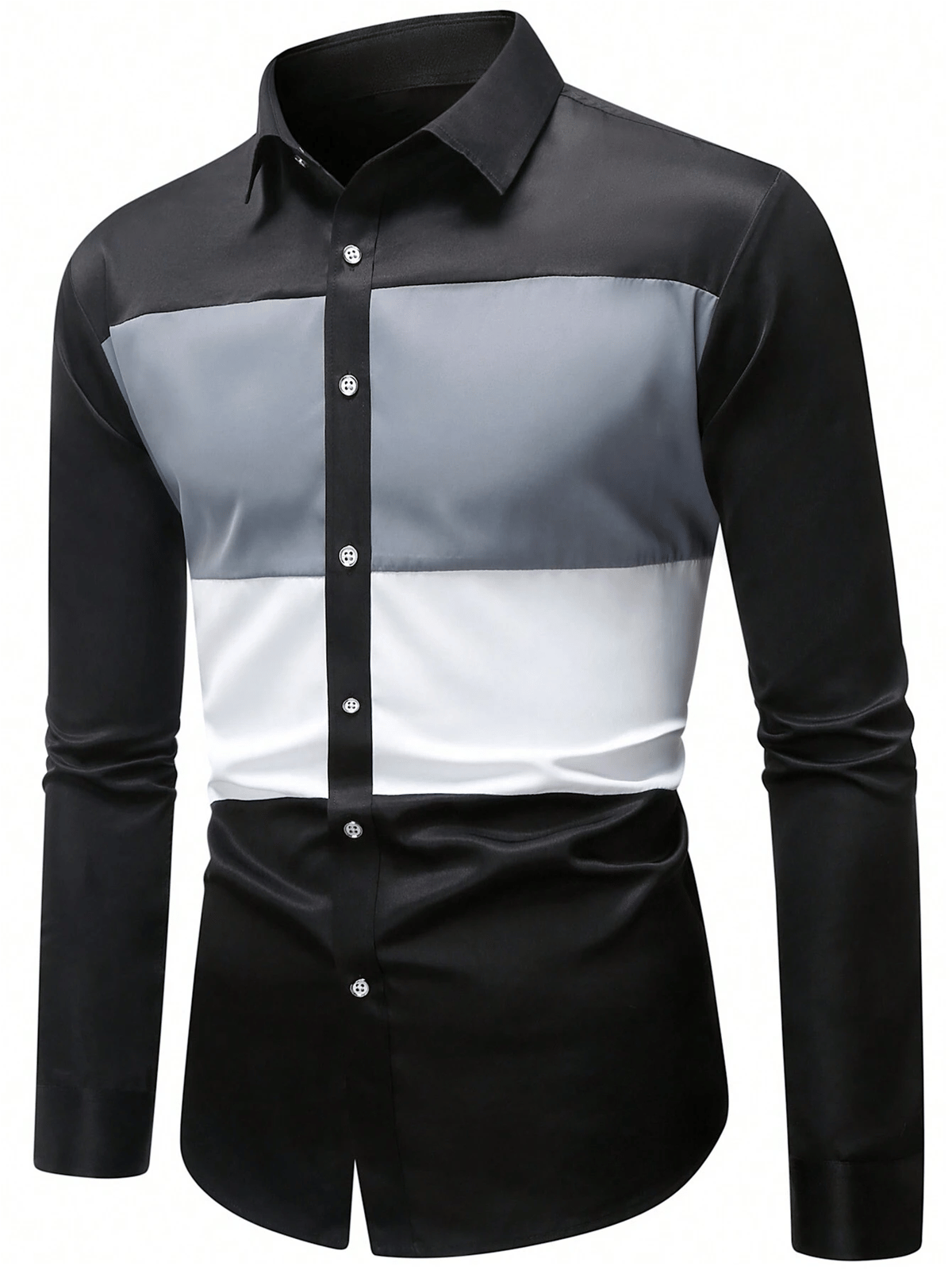 Camisa ejecutivo casual de manga larga para hombre