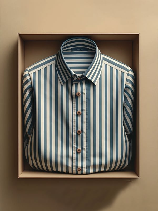 Light de lujo ejecutivo a rayas Princamiseta para hombre