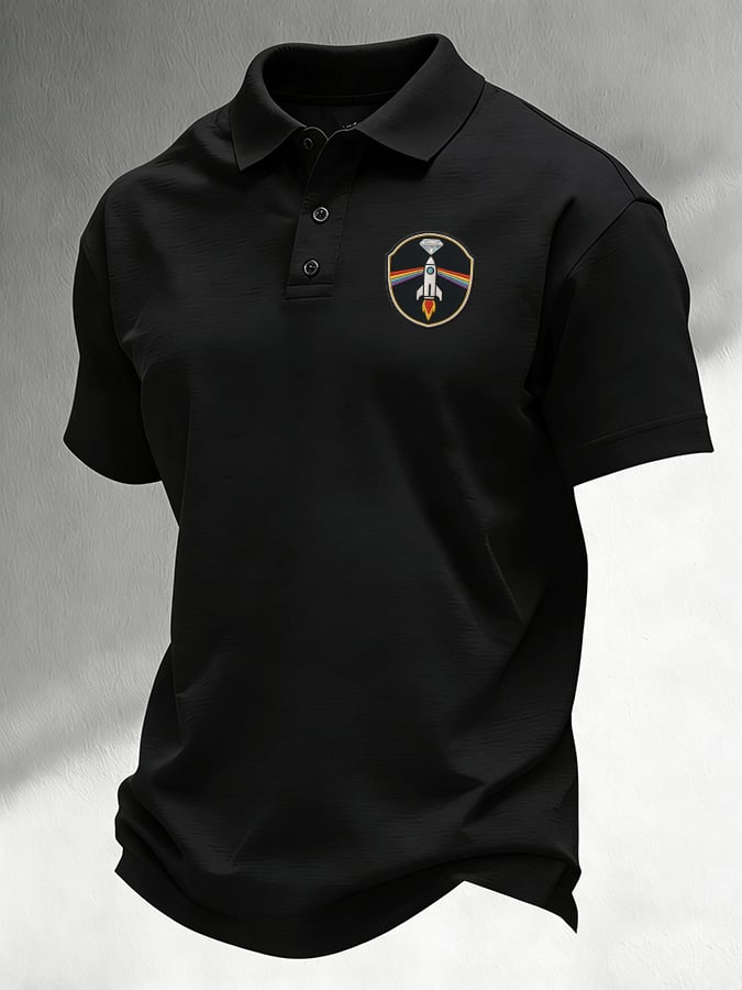 Camisa polo casual Artemis II estampado para hombre