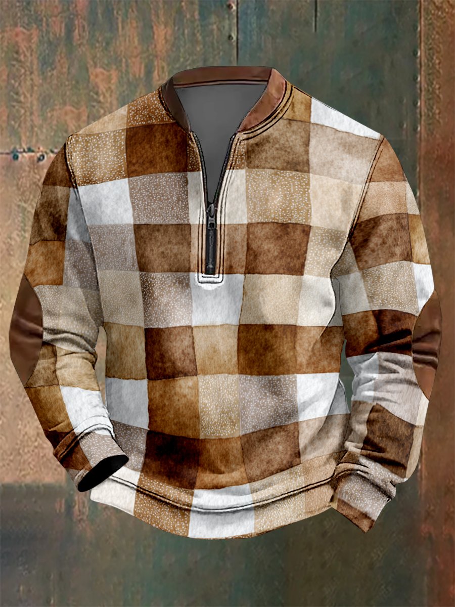 Sudadera vintage geométrico Style estampado para hombre