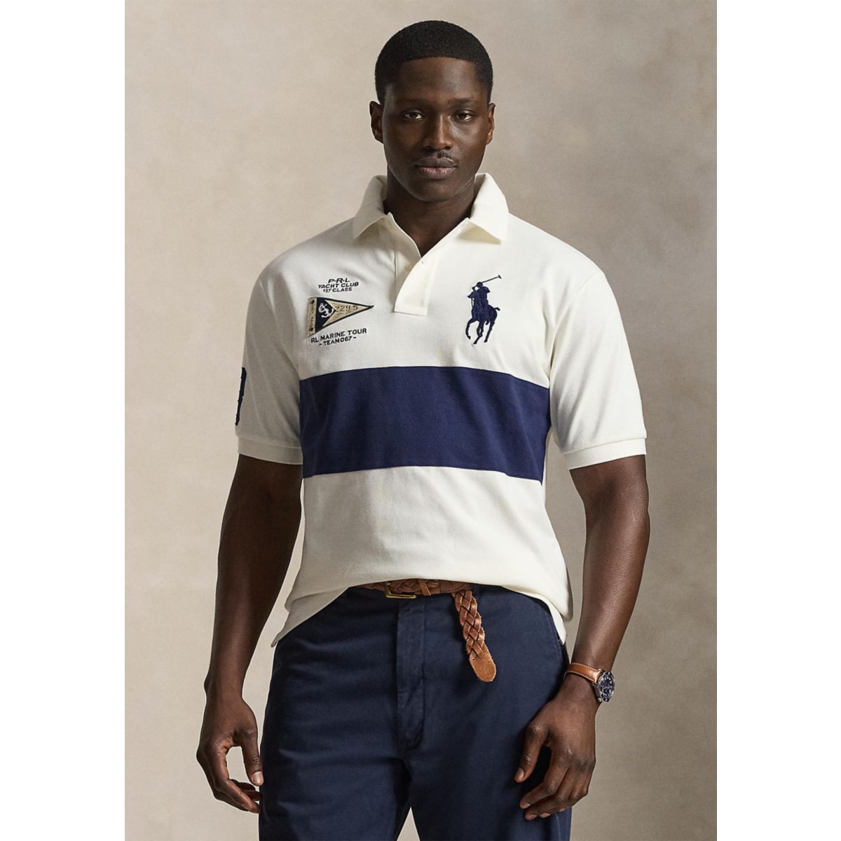 Big & Tall Big Pony Mesh Polo Shirt - 1