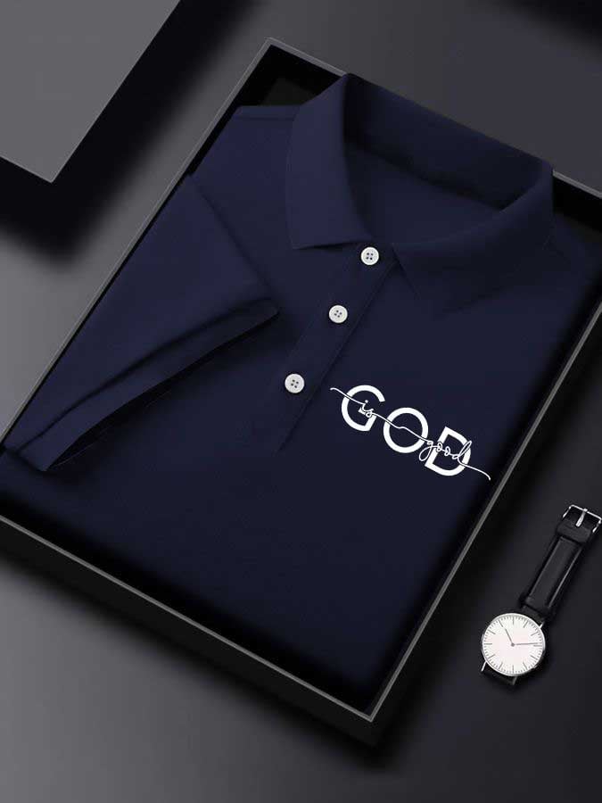 Camisa polo Faith in God estampado para hombre