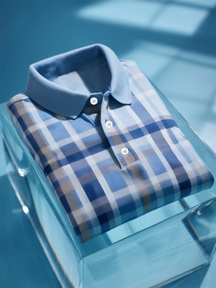 Camisa polo ejecutivo casual Button de manga corta para hombre