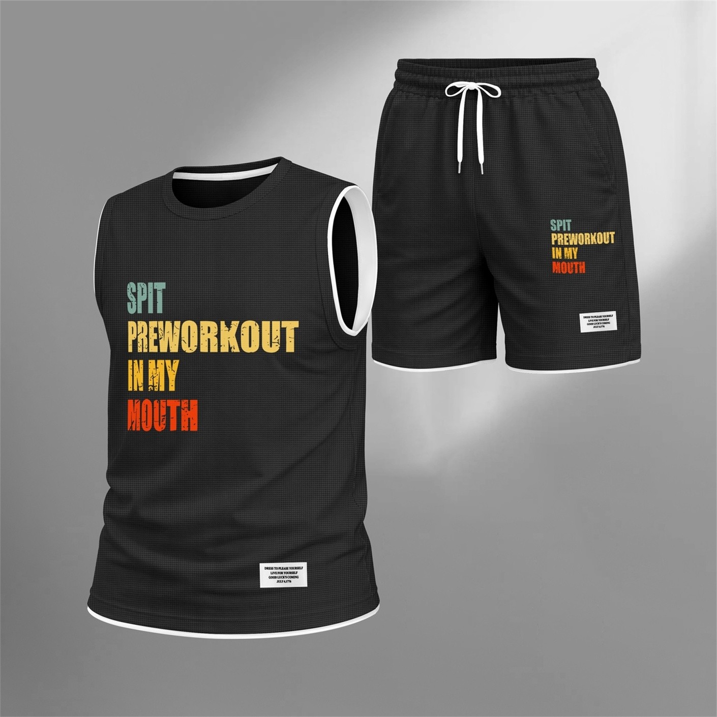 Conjunto de dos piezas for Men Graphic Sleeveless Tank Top and shorts, casual Summer Matching Outfit, Regular Fit Athletic Streetwear Clothes, Lightweight transpirable Set for Travel para trabajoout Lounge