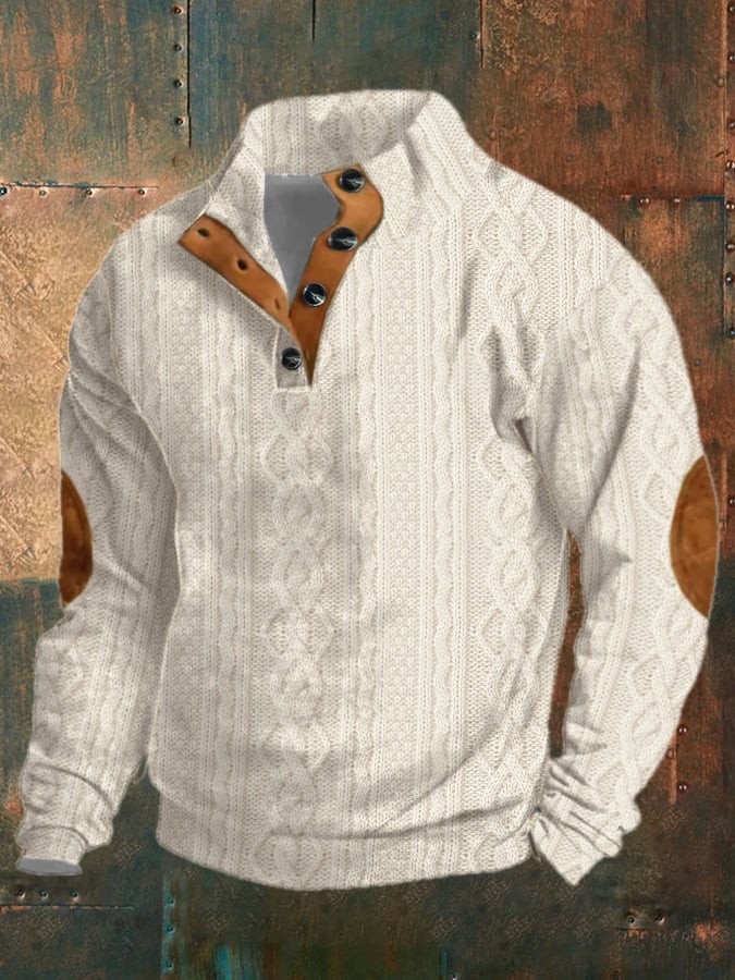 Sudadera Mechanical estampado Button casual para hombre
