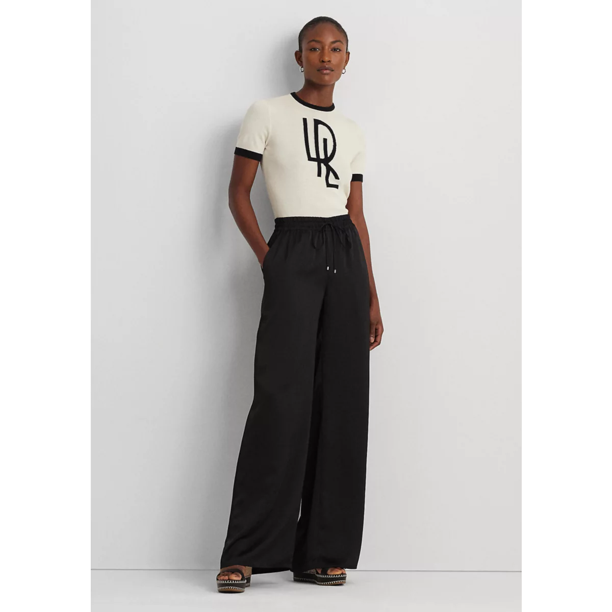 Satin Charmeuse Wide Leg Pants - 4