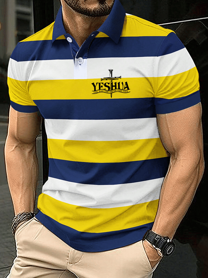Camisa polo Faith estampado casual para hombre