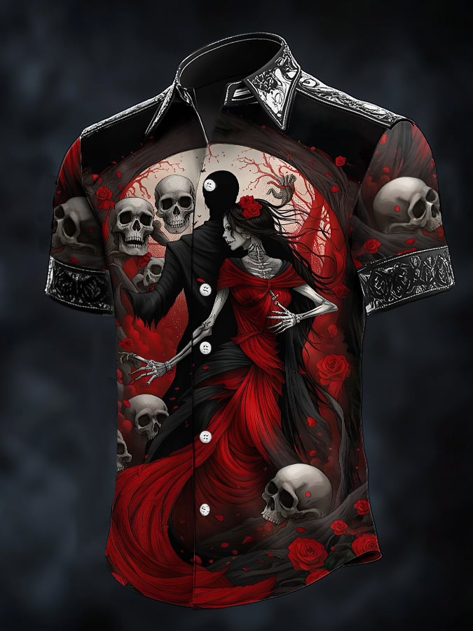 Camisa Dark Beauty satén para hombre