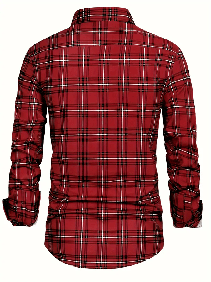 Camisa a cuadros ejecutivo casual para hombre