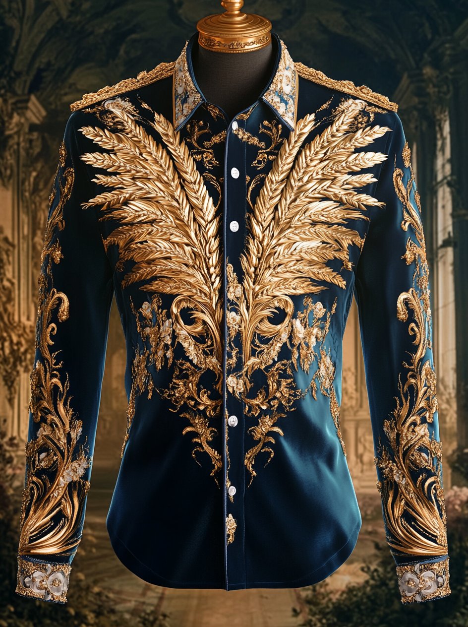 Camisa de lujo Gorgeous de manga larga para hombre