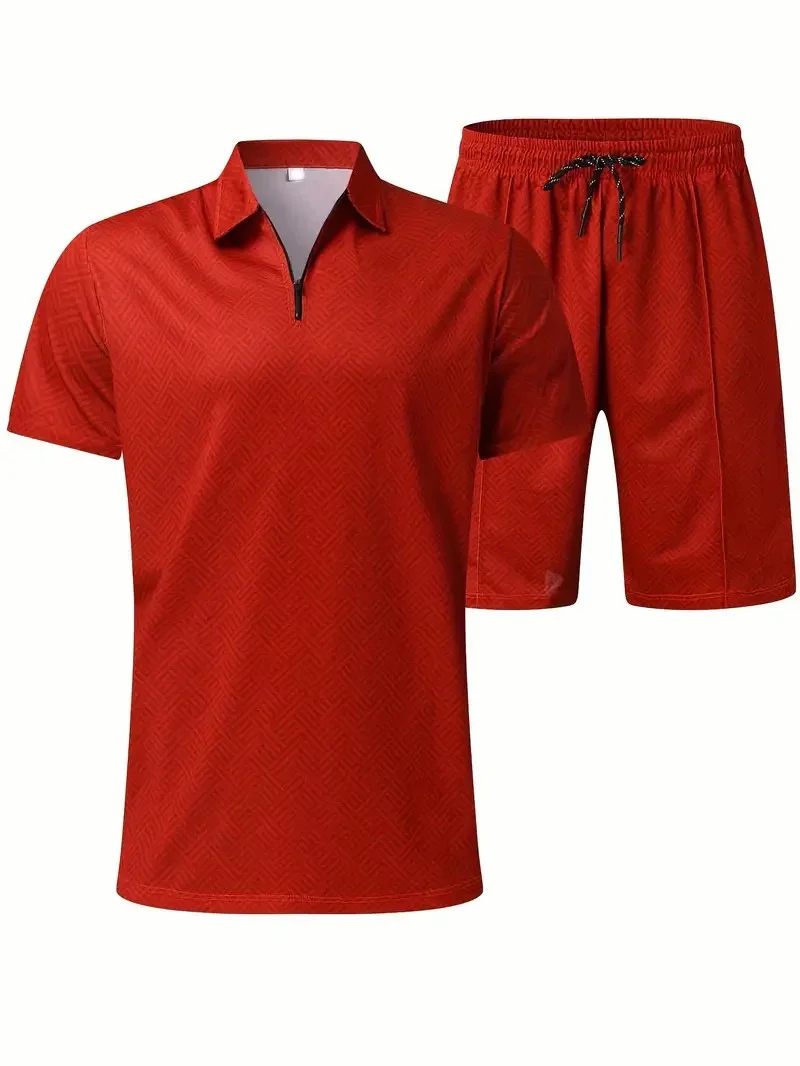 Camisa polo Suitmens para uso diario casual Collar Zipper Set 216 para hombre