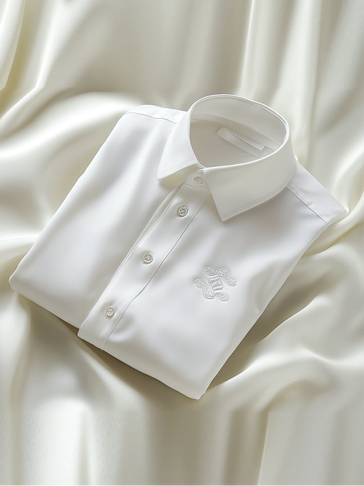 Camisa ejecutivo casual solapa de manga corta para hombre