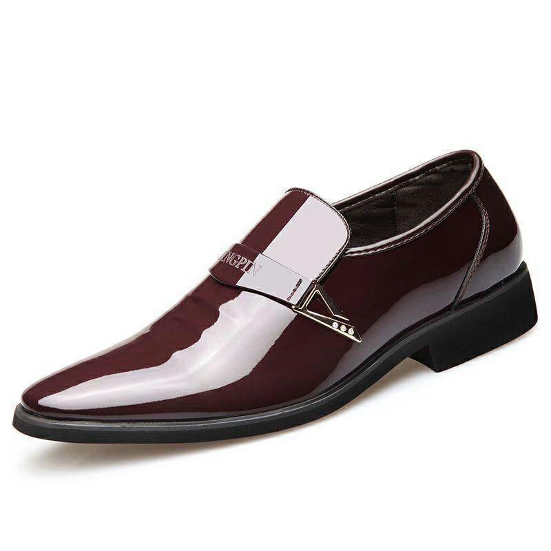 Zapatos ejecutivo casual Patent cuero Dress para hombre