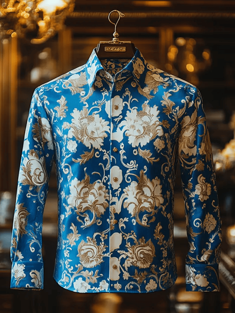 Camisa de lujo ejecutivo de manga larga para hombre