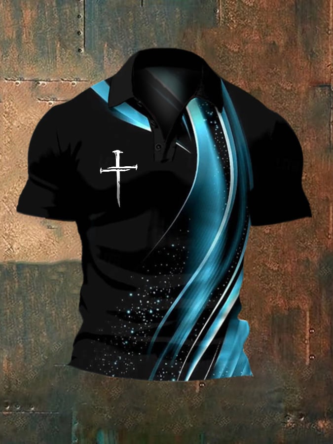 Casual Contrast Color Faith Polo para hombre