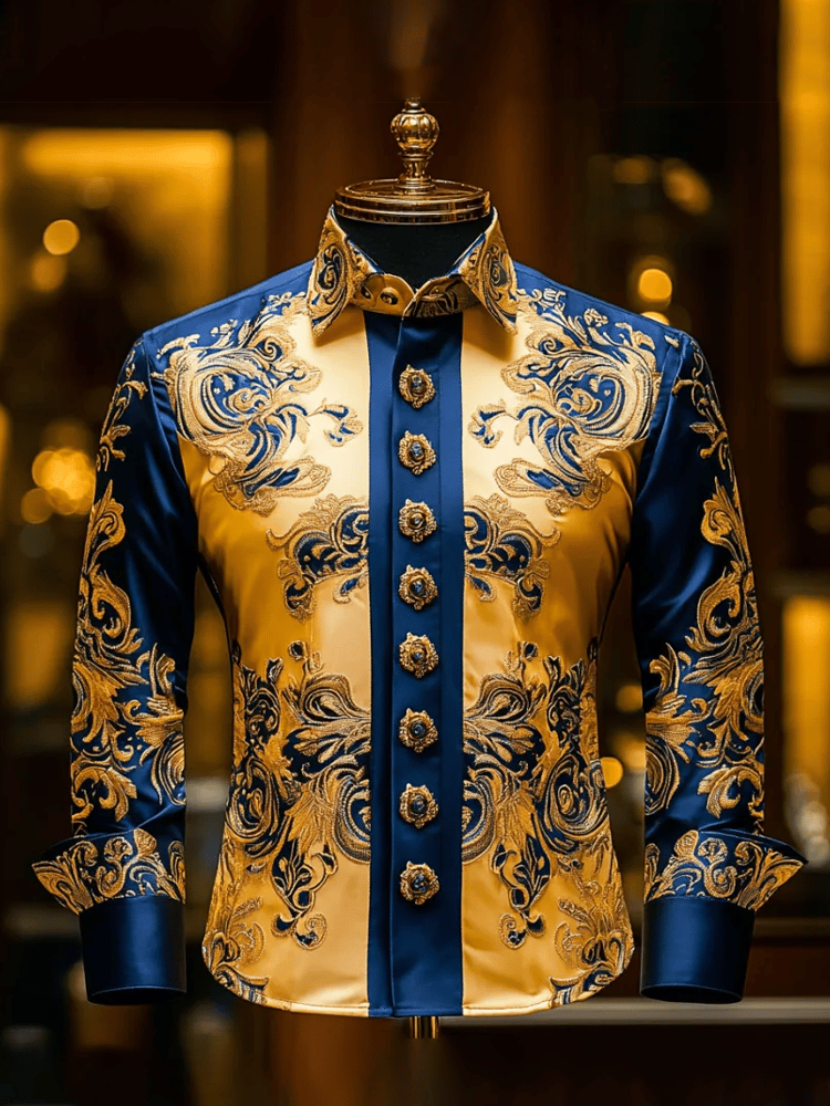 Camisa de lujo Gorgeous de manga larga para hombre
