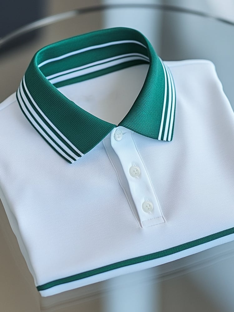 Camisa polo ejecutivo casual Button de manga corta para hombre