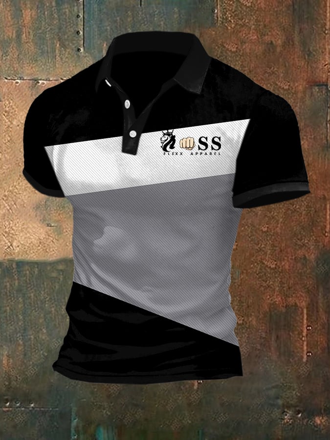 De moda casual ejecutivo Contrast Color Polo para hombre