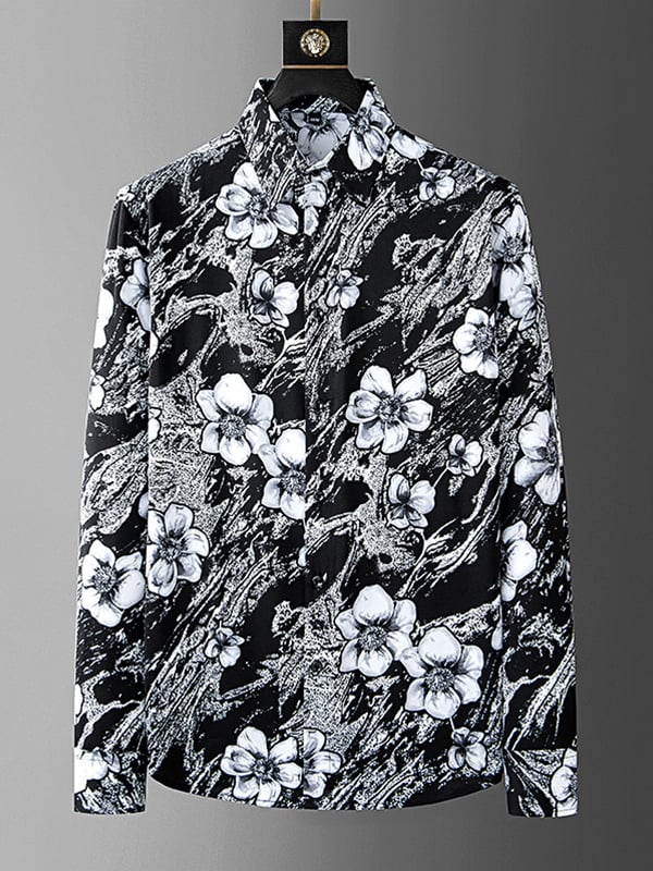 Camisa Light de lujo ejecutivo floral diseño para hombre
