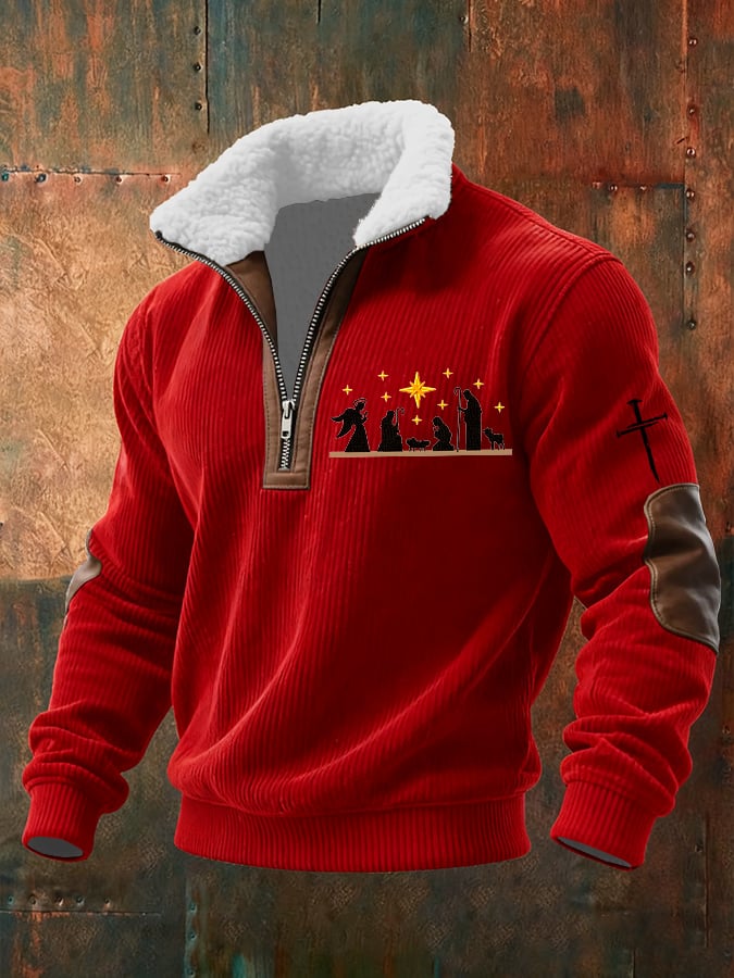 Sudadera casual retro faith Christmas para hombre